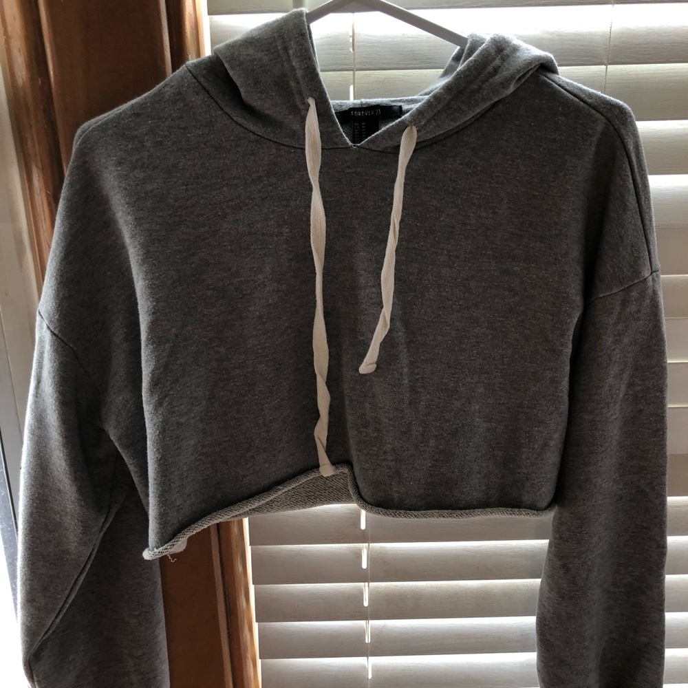F21 crop hoodie